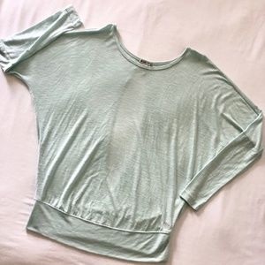 FOREVER 21 Active Open-Back Dolman Slub Knit Top